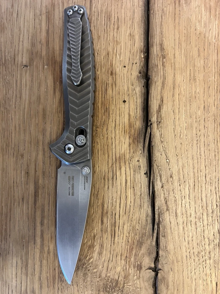 Benchmade Anthem 781 Axis Lock Folding Knife Titanium Stonewashed Blade - Image 2 of 4