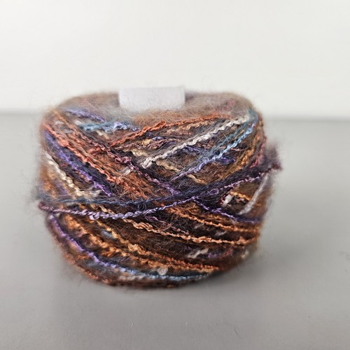 1 BALL FIESTA LA BOHEME BOUCLE YARN UNUSED/WOUND INTO CAKE COLOR 11184 MOROCCAN  - Picture 3 of 6