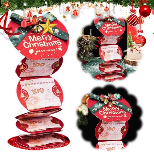 Weihnachten Geld Umschläge für Bargeld mit 6-52 Fächern Überraschung Kartenhalter Xmas O5G4 - Bild 2 von 22