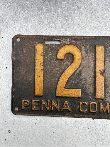 1923 PA Commercial License Plate 121-898 Used Original Pennsylvania - Picture 4 of 8