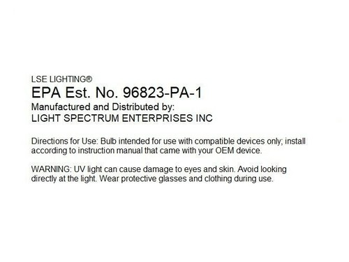 LSE Iluminación Bombilla UV UVLBB1LP1020 UVLBB2LP1020 UVLXXRPL1020 - Imagen 3 de 3