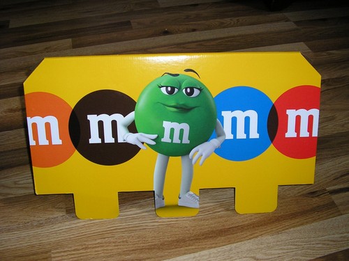 Original M&M's Cardboard Store Display, RARE