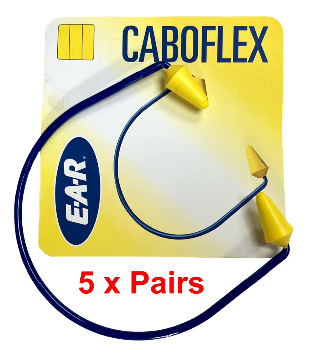 5 x Pairs 3M Ear Caboflex banded Earplugs -21dB  Ear Plugs