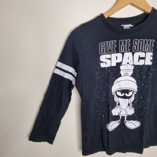 Looney Tunes Shirt Size Kids 12 Marvin The Martian "Give Me Space" Long Sleeves - Picture 3 of 9