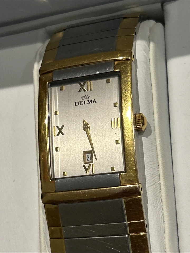 Reloj de lujo Delma hecho en Suiza para hombre cristal de zafiro en caja Foto 4 de 4