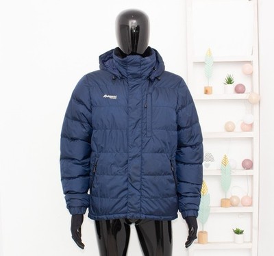Bergans of Norway Down Jacket Puffer Hooded Blue Winter Skiing Men's Size S