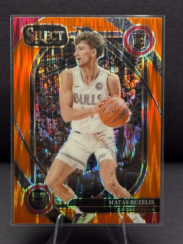 2024-25 Panini Select Basketball Matas Buzelis RC Courtside Orange Flash Prizm🔥