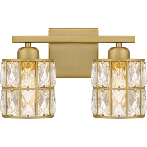 Aged Brass Two Light Bath from the Gibson Collection