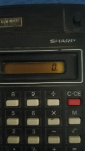 Calculator Sharp EL-206 Electronic Calculator With Book, Box and Case - Vintage - Picture 2 of 7