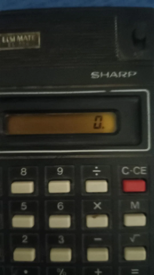 Calculator Sharp EL-206 Electronic Calculator With Book, Box and Case - Vintage - Image 2 of 4