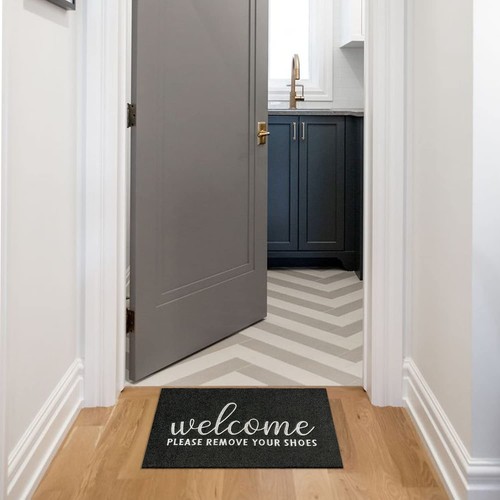AAZZKANG Welcome Mat Outdoor Please Remove Your Shoes Doormat Non Slip Indoor... - Picture 6 of 7