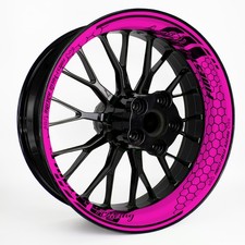 Motorrad Felgenbettaufkleber, 4er Set für 17 Zoll Felgen MR021-11-06 Neon Pink