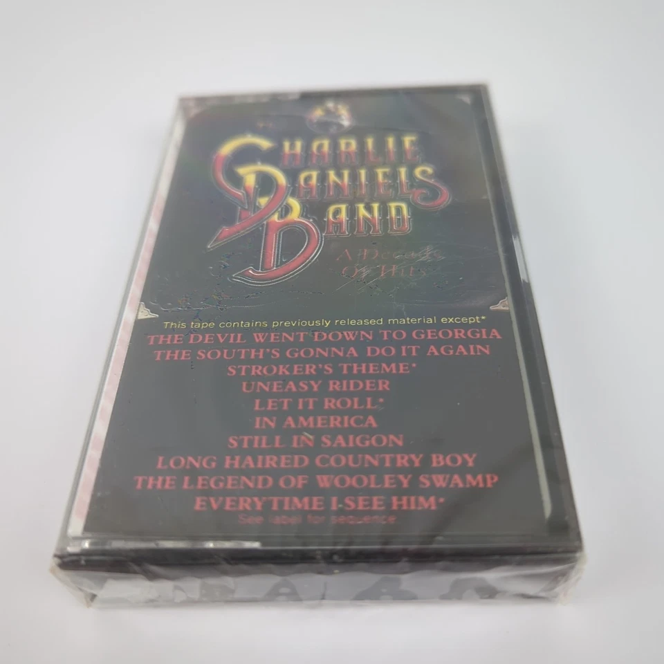 THE CHARLIE DANIELS BAND - A DECADE OF HITS - CASSETTE Tape 1983 Factory Sealed - Image 4 of 4