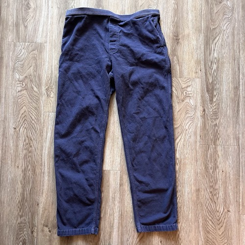 Brain Dead Pants Mens Large Blue Carpenter Canvas Power Fist Streetwear
