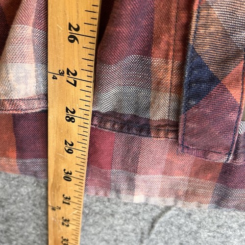 Wrangler Retro Mens Pearl Snap Denim Western Shirt XL Plaid L/S Cotton MVR303M - Picture 11 of 13