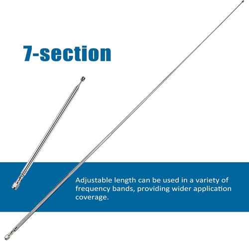 2 szt. 100cm 7-częściowa wymienna teleskopowa antena antena, antena DAB FM z - Zdjęcie 5 z 8
