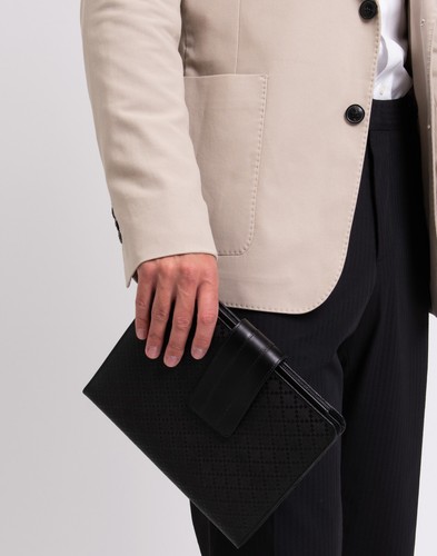RRP €970 GUCCI Diamante Leather iPad Air Case Inner Pockets Hook & Loop Flap - Photo 2/10