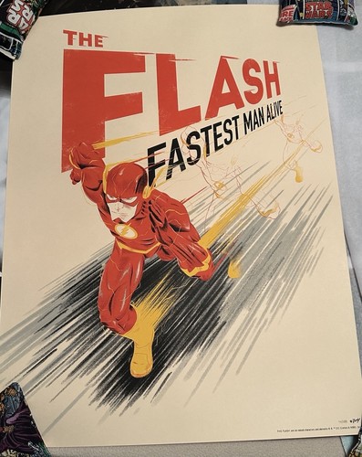 THE FLASH FASTEST MAN ALIVE- LTD ED. #'D SOLD OUT art by Doaly 18x24 screenprint - Foto 1 di 2