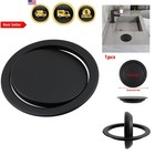 Countertop Trash Bin Lid Round Recessed Waste Cover for Kitchen Restaurant Black