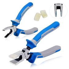 Glass Running Pliers and Breaker Grozer Pliers Set 2 Pcs with 2 Pair of Rubbe...