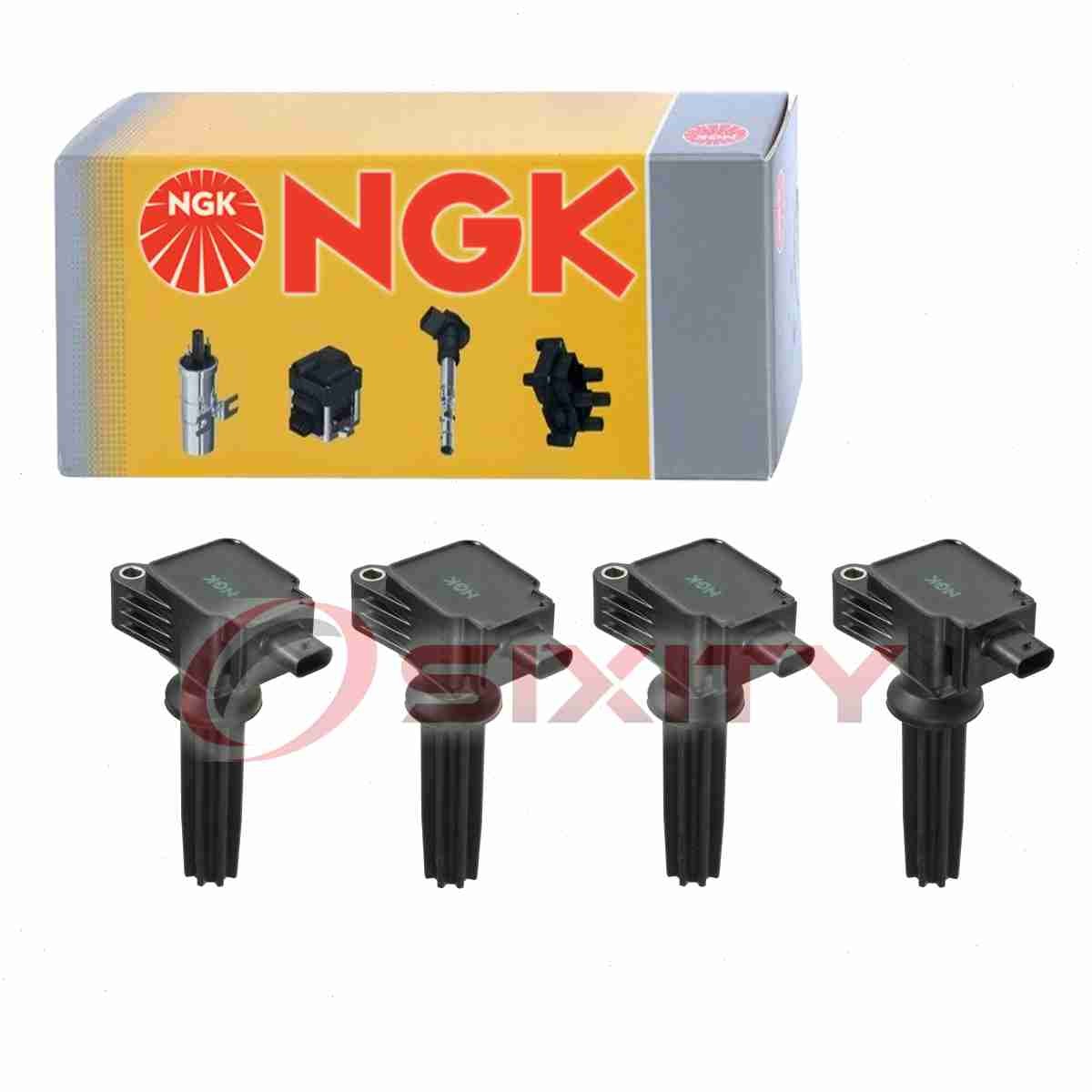4 pc NGK Ignition Coils for 2019 Lincoln Nautilus 2.0L L4 Spark Plug Wire oa