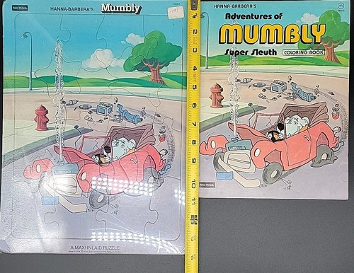 Menge 2 Mumbly Super Sleuth Artikel Malbuch GEBRAUCHT Tablett Puzzle Hanna Barbera - Bild 2 von 21