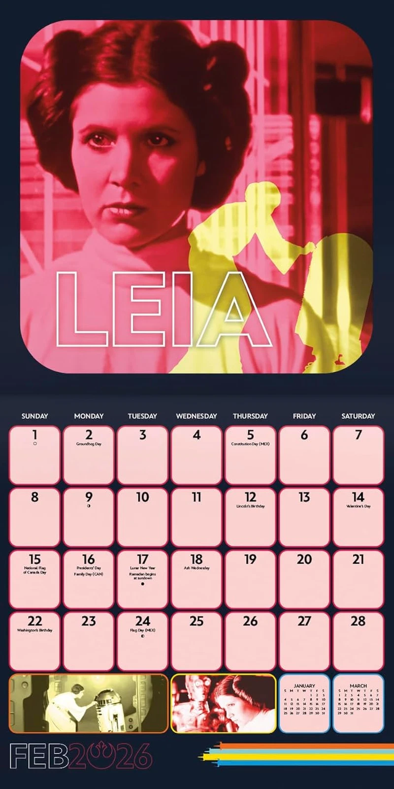 2026 Star Wars Wall Calendar