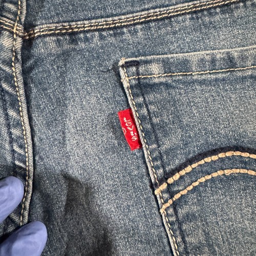 Levi's Denim Shorty Short Shorts Blue Women's Size 13 Womens Pocket Button Zip - Picture 8 of 17