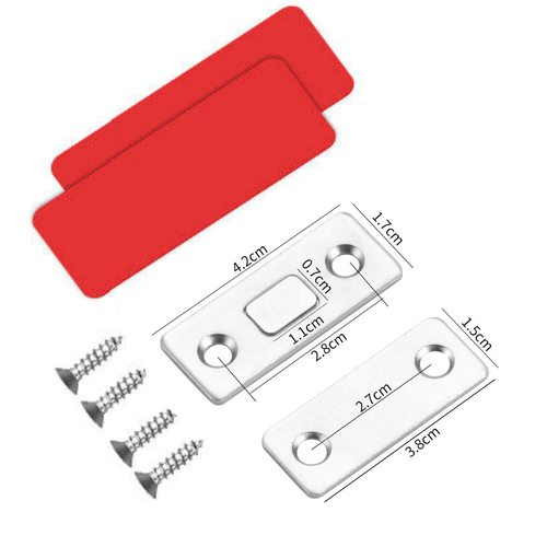 10 Set Ultra-thin Invisible Punch-Free Magnetic Shutter Door Cabinet Closer - Picture 9 of 16