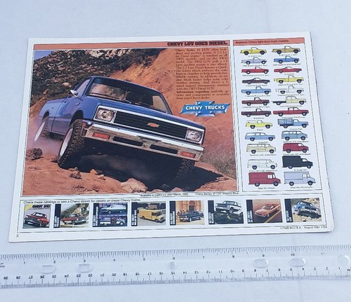82' Chevy Trucks Pickups Sales Brochure 1982 Chevy Ad - Picture 3 of 3