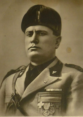 BENITO MUSSOLINI IL DUCE 1936 Foto su cartoncino - Foto 3 di 3