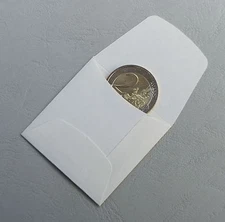 100 Münztüten / Münztaschen holzfrei Werkdruck 50x50mm