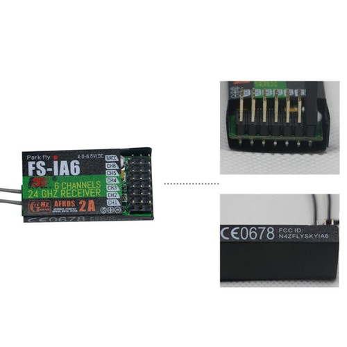 RC Car 6-Channel DC 4-6.5V FsIa6 2.4GHz LCD Control Remote Receiver For Flysky - Picture 7 of 12