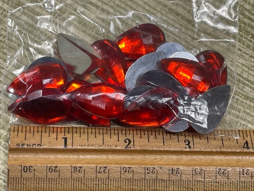 Acrylic Flat Back Rhinestone Costume Jewelry Gems 200+ Pieces Multi Color Lot - Picture 20 of 23