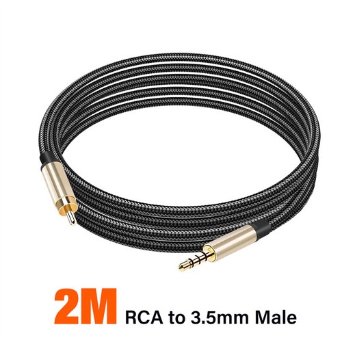 RCA to 3.5mm Cable Digital Audio Video Coaxial Line Receiver Speakers Projector - Afbeelding 12 van 14