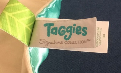 TAGGIES Sloth Soft Plush Baby 12" x 12" Security Lovey Mary Meyer Blanket Satin - Picture 5 of 7