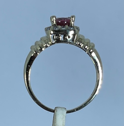 14k Pink Tourmaline & Diamonds Ring, White, Yellow, Rose Gold, Free Sizing, USA - Picture 4 of 8