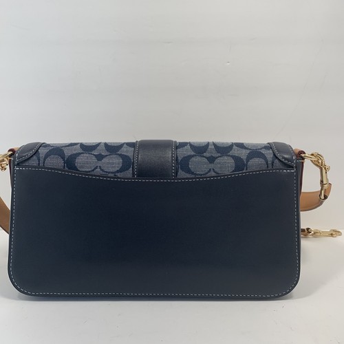 Coach C4064 tabby sling crossbody Denim- Leather signature gold hardware - Picture 6 of 12