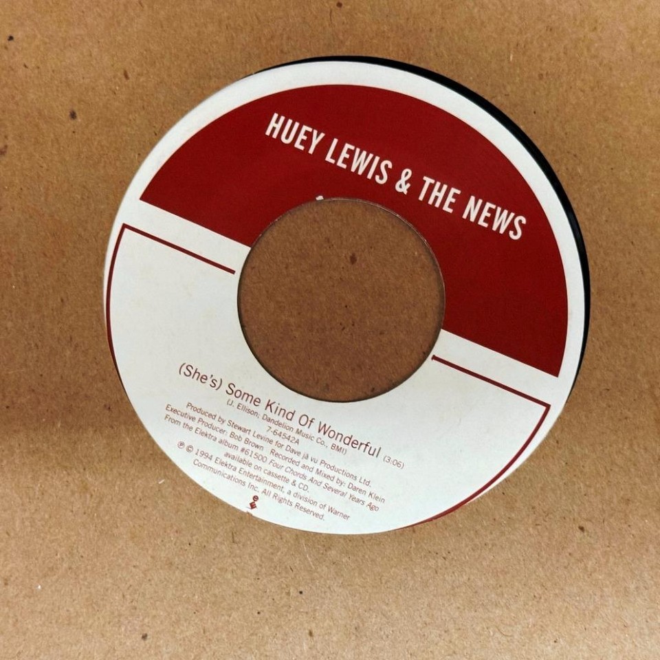 Huey Lewis & The News Four Chords & Several Years Ago 7" 45rpm Vinyl