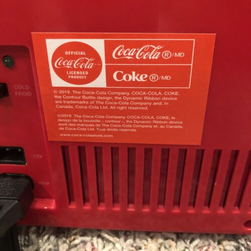Classic Coca-Cola 6 Can Portable Mini Fridge Koolatron Exc Cond With Plug - Picture 7 of 7