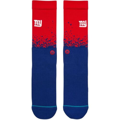 NEW STANCE x NFL NEW YORK GIANTS FADE EMBROIDERED CREW SOCKS - Size LARGE 9 - 12 - Picture 2 of 3