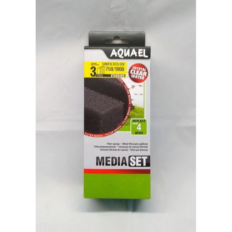 Aquael Ersatzfilter Filterschwamm Standard für Unifilter 750/1000 UV 3er-Set