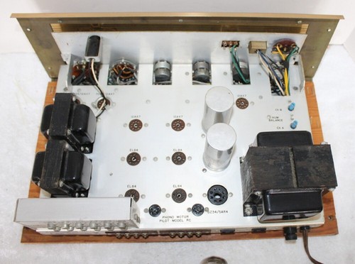 Pilot Radio 240 Integrated Amplifier w/ EL84 From 1051 MCM Console Stereo - Picture 14 of 24