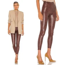 Commando Faux Leather Croc Leggings Size L.