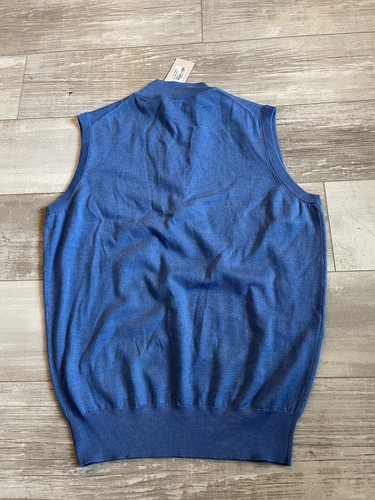 Peter Millar Sweater Vest Mens M Merino Wool Silk 1/4 Zip Cape Golf Club NWT - Picture 8 of 11