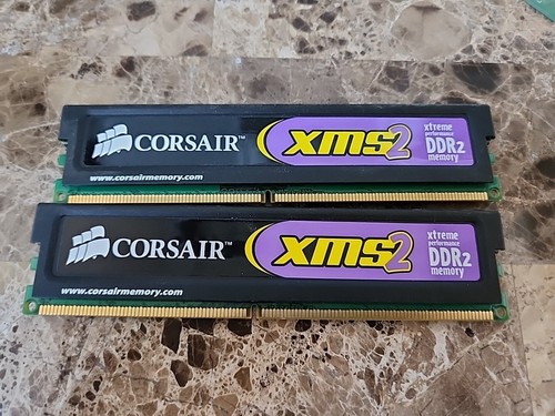 2GB 2x1GB Corsair CM2X1024-6400 XMS2-6400 Ram Memory Kit 800Mhz DDR2 Xtreme - Picture 1 of 3