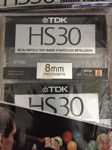 TDK HS30 8mm Video Cassette Tape High Standard 3-Pack Still Sealed New - Picture 6 of 7