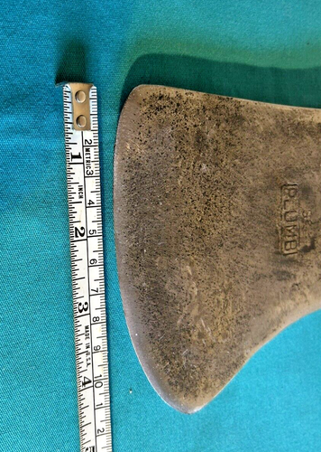 VINTAGE PLUMB 3.2 DOUBLE BIT 3 LBS 10 OZ AXE HEAD 10" ACROSS BIT EDGE 4 3/4" USA - Picture 4 of 8