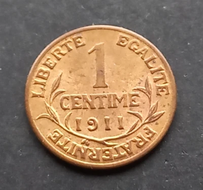 *333* 1 CENTIME DUPUIS CUIVRE 1911 SUP+ - Photo 1/3