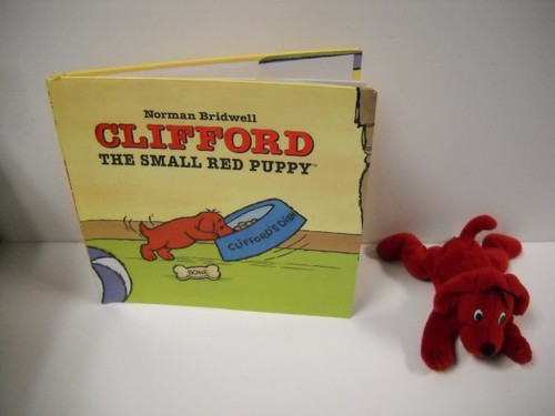 Clifford The Small Red Puppy Hardcover & Scholastic Side Kicks Bean Bag Plush - Picture 1 of 5